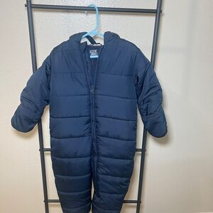 The Children's Place Dark Blue Hooded Snowsuit